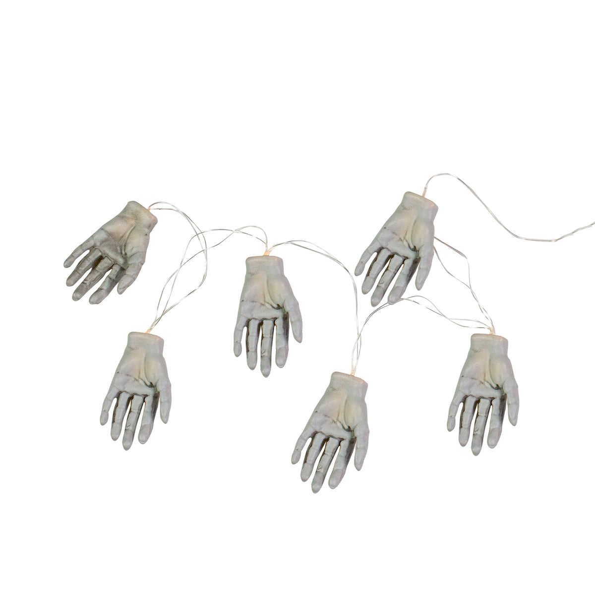 Set of 6 Skeleton Hands Halloween Light Set