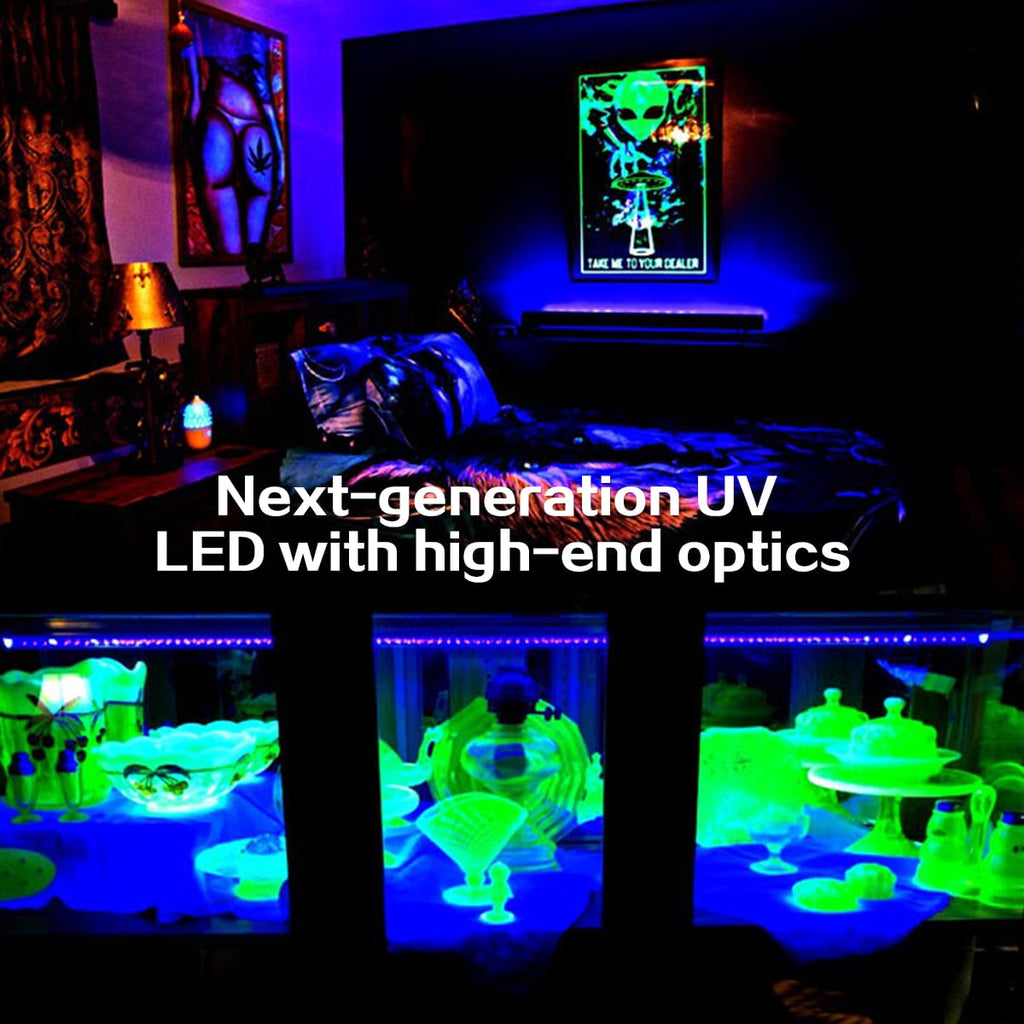 Hvxrjkn UV 48 LEDs Black Light 10W Ultraviolet Black light Bar for Room Party Decor Stage Lighting, Halloween, Body Paint, Fluorescent Poster