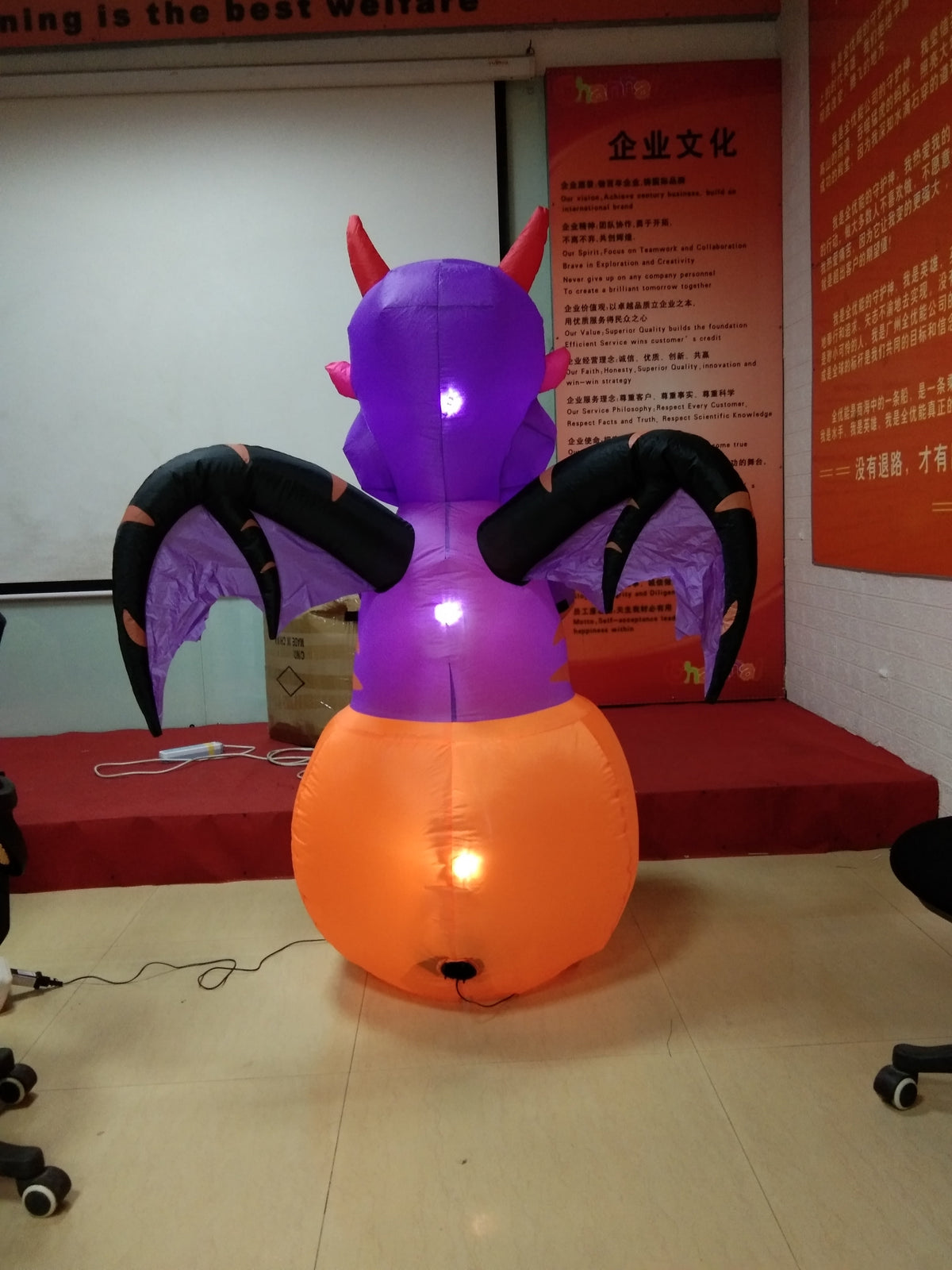 Wicks Outdoor Living 5 Ft Dinosaur Inflatable with LED Lights, Halloween