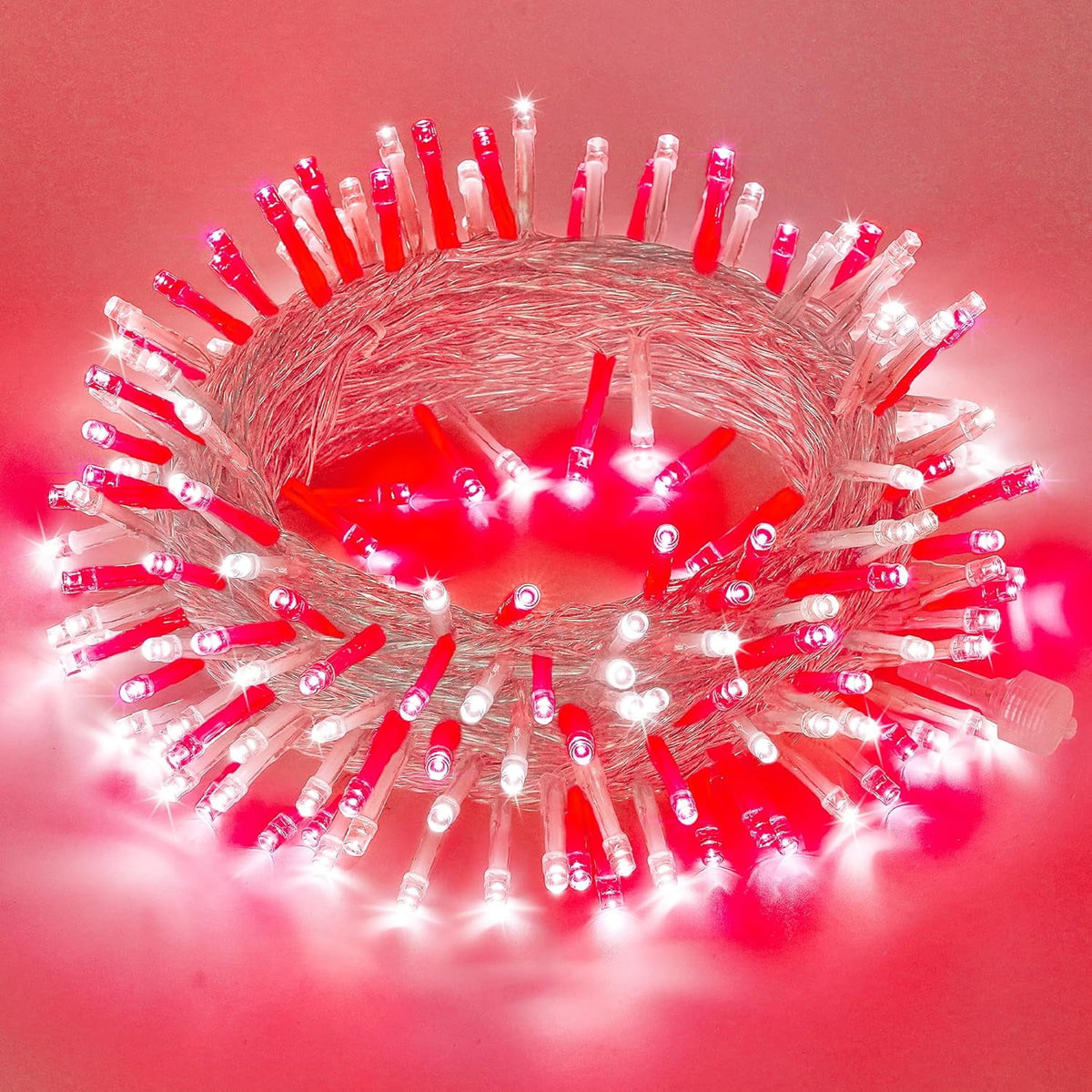 JMEXSUSS 200 LED Christmas Lights Indoor Outdoor, Connectable Warm White Christmas Tree Lights Clear Wire, 66 Ft Twinkle Fairy String Lights Plug in for Bedroom Wedding Christmas Tree Decorations
