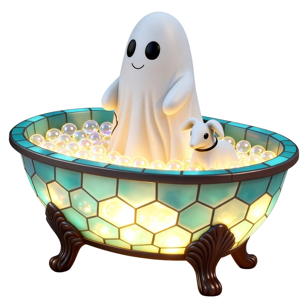 Ghost Night Light Halloween Decorations Bedside Night Light with Tap Control, Dimmable Nursery Decor Lamp, Fun Ghost Gift for K*ids, Halloween Room Decor, Ghost Lamp