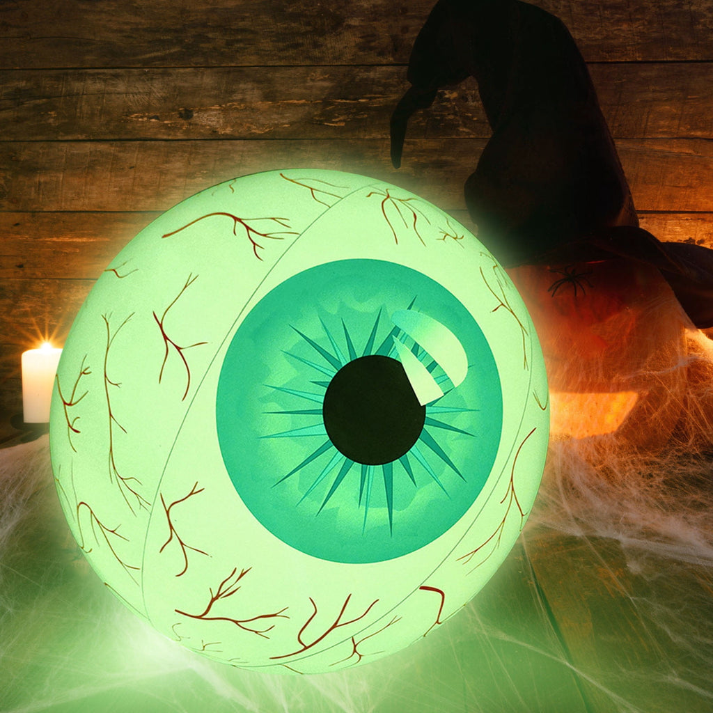 Kdkad Halloween Inflatables Large Set of Eyes Decoration, 23.6 Inch Large LED Glowing Eyes Inflatable Set, Blow Ups Eyes for Yard Horror Parties & Blow-Up Displays