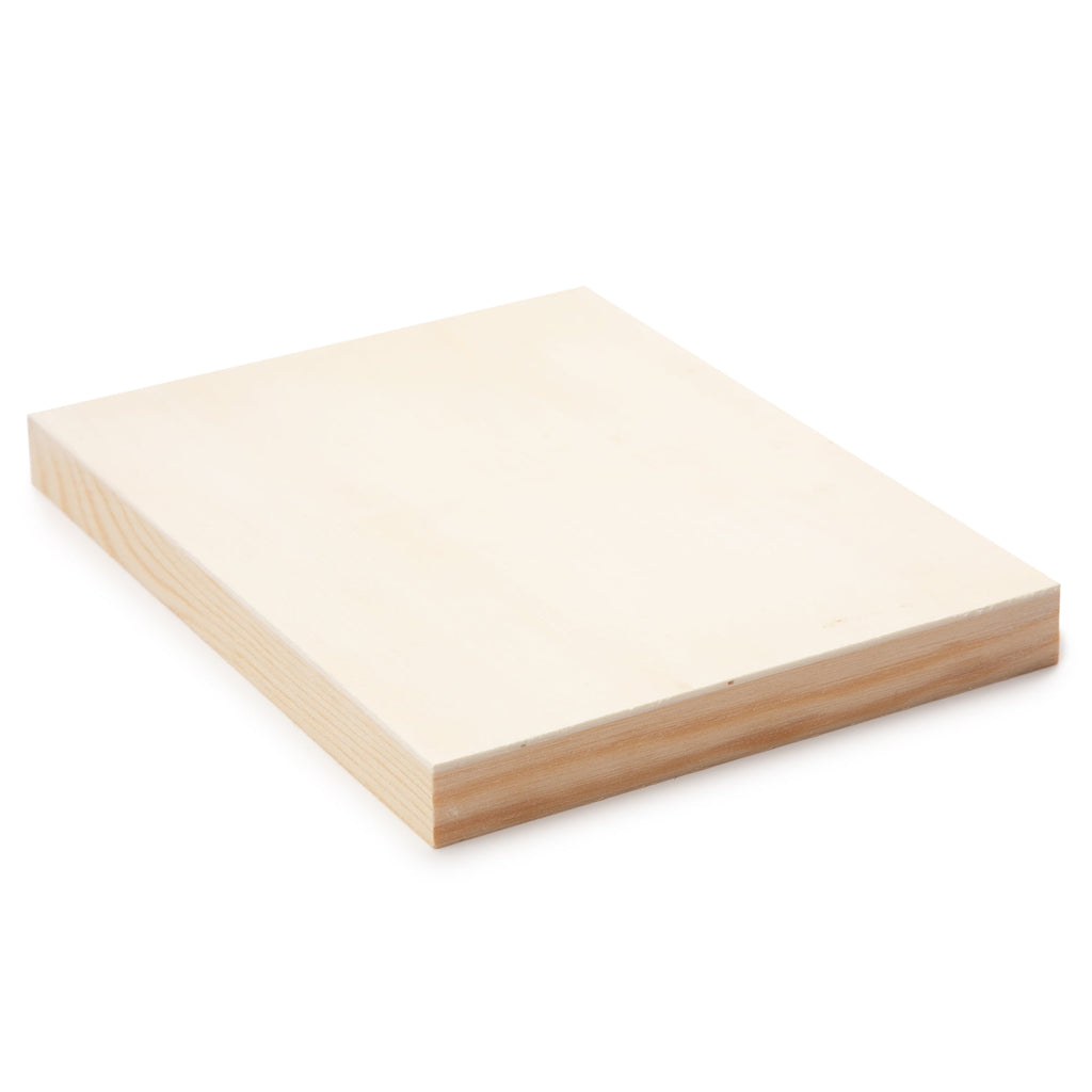 (3 pack) Cousin DIY Rustic Unfinished Natural Wood Rectangle Canvas 6" x 8" x .75"