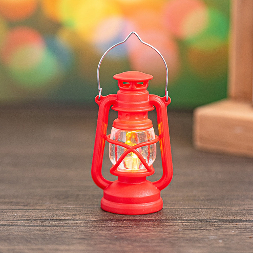 openpig Vintage LED Hurricane Lantern, LED Battery Powered Camping Lamp Outdoor Hanging Lantern, Landscape Decor for Table Patio Garden Yard Pathway Porch (Black)