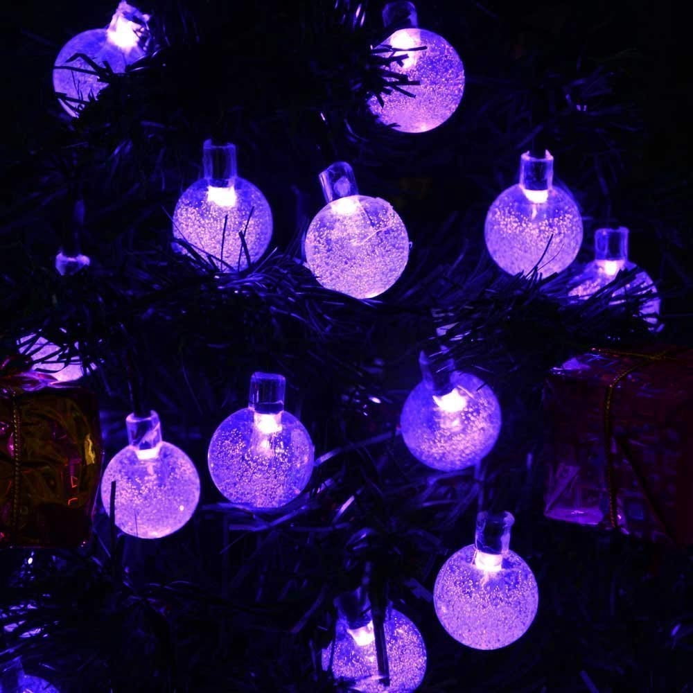 LINLIN Solar Crystal Ball String Lights,Waterproof LED Bubble Globe Solar Fairy Lights 8 Mode Ball String Lights for Bistro Garden Yard Home Party Wedding Christmas Decoration