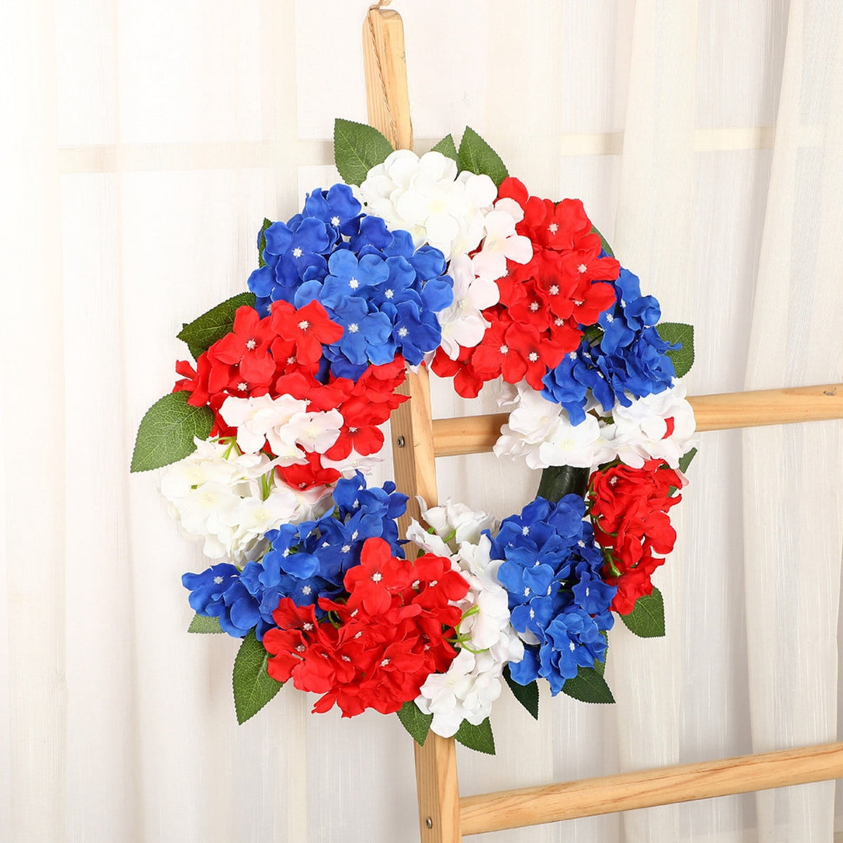 Gcvizuso Halloween Crescent Floral Wreath, Orange Red Rose Hydrangea Fall Front Door Decor for Autumn Harvest Celebration