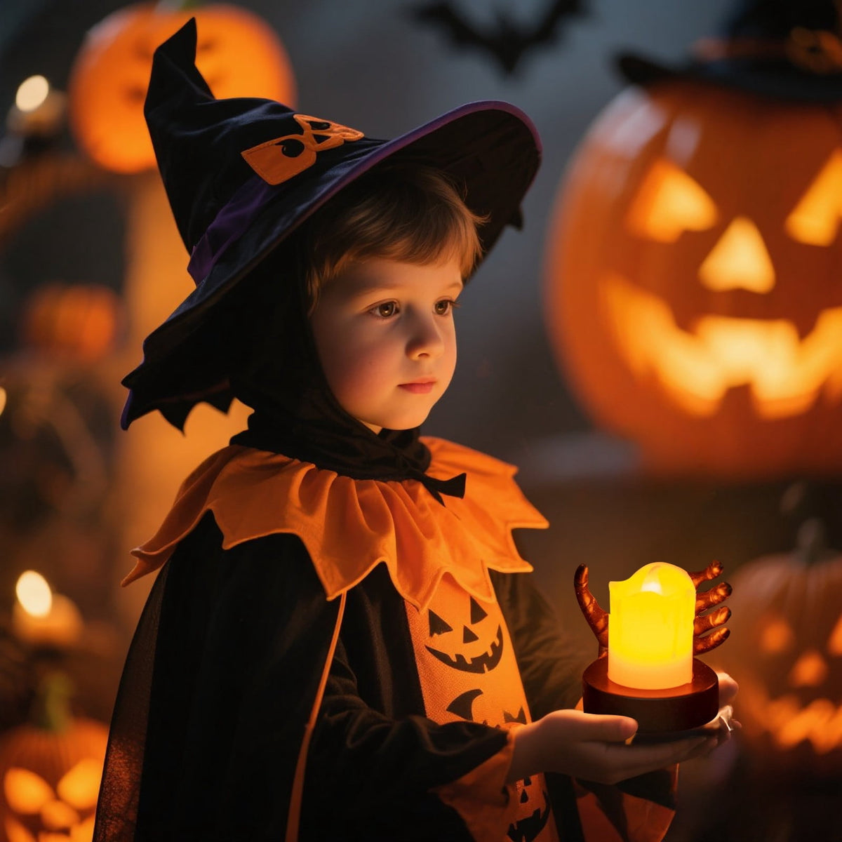 Halloween LED Skeleton Battery Operated Flameless Candle Light For Party Bar & Room Decorations