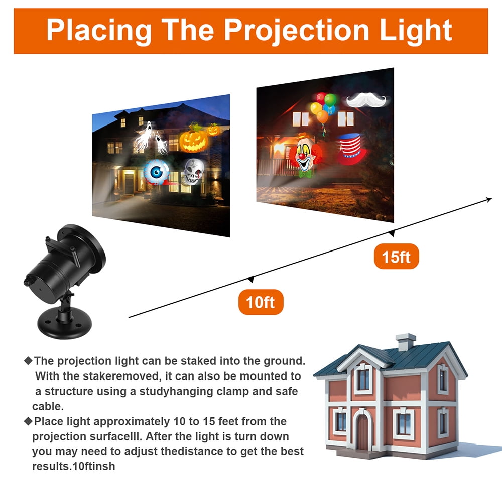 Christmas Snowflake Projector Lights with 14 Patterns, LED Moving Snowflake Spotlight, Outdoor Waterproof Landscape Decorative Lighting for Xmas Holiday Party Wedding Garden Patio
