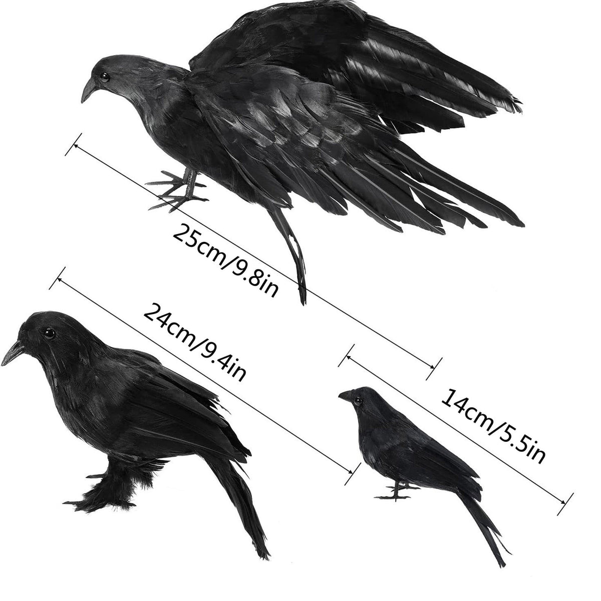 Gothic Mysterious Crow LED Light Luminous Sculpture, Resin Gothic Home Decor Accent, Raven Lamp for Halloween Gift, Bedroom Bedside, Living Room