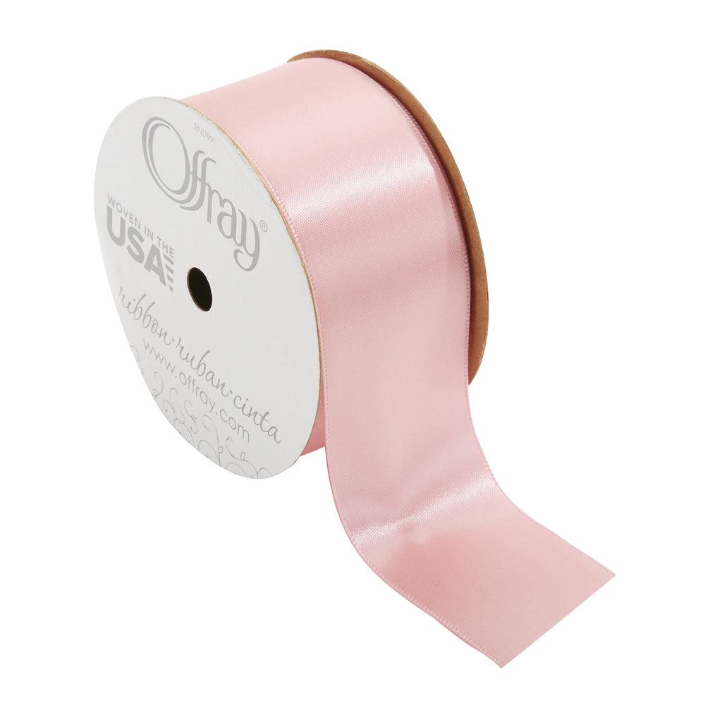 (2 pack) Offray Ribbon, Red 1 1/2 inch Double Face Satin Polyester Ribbon, 12 feet