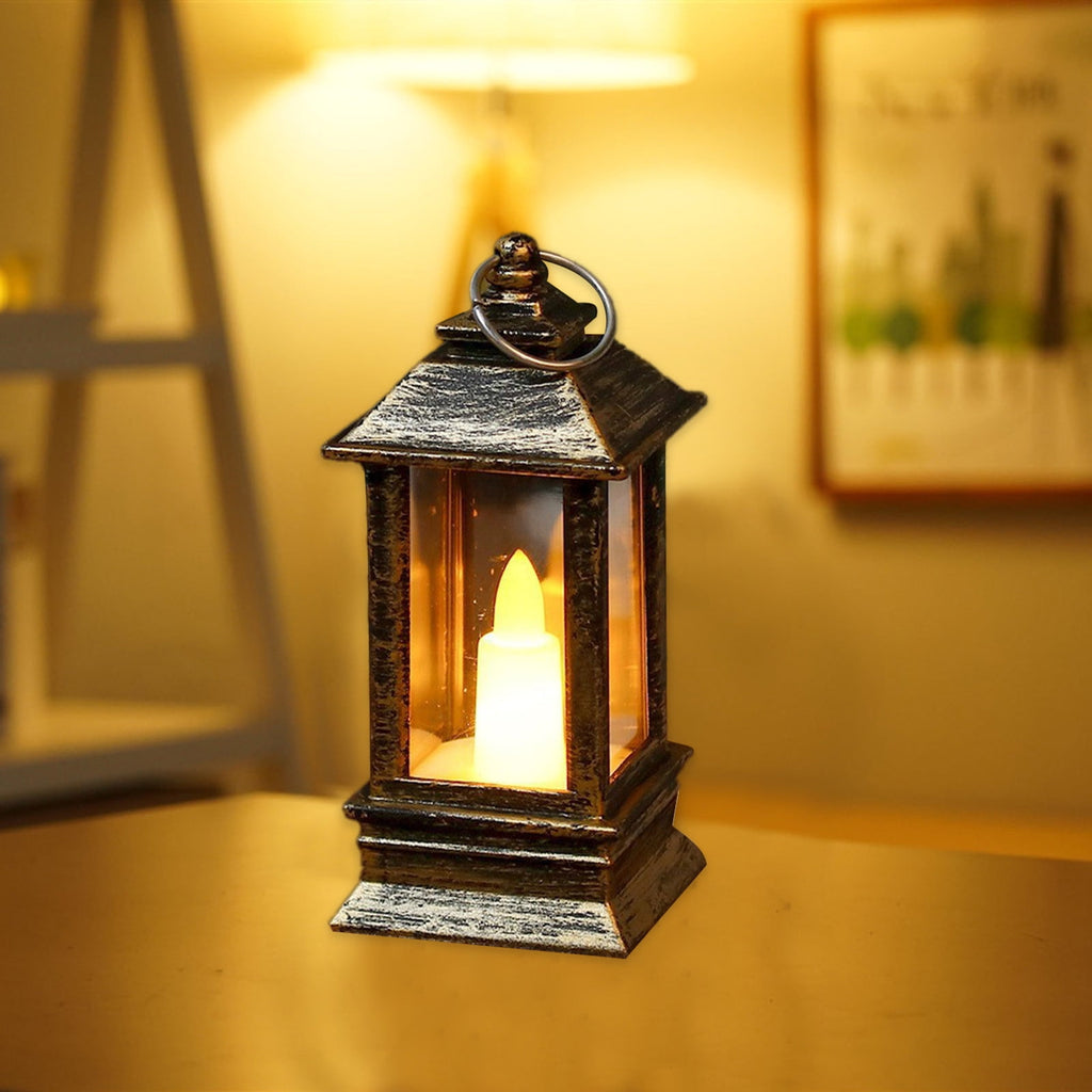 Vintage Lantern Decorative LED Flameless Candle, Hanging Lantern Portable Led Lantern for Indoor Outdoor Garden Yard Home Decor
