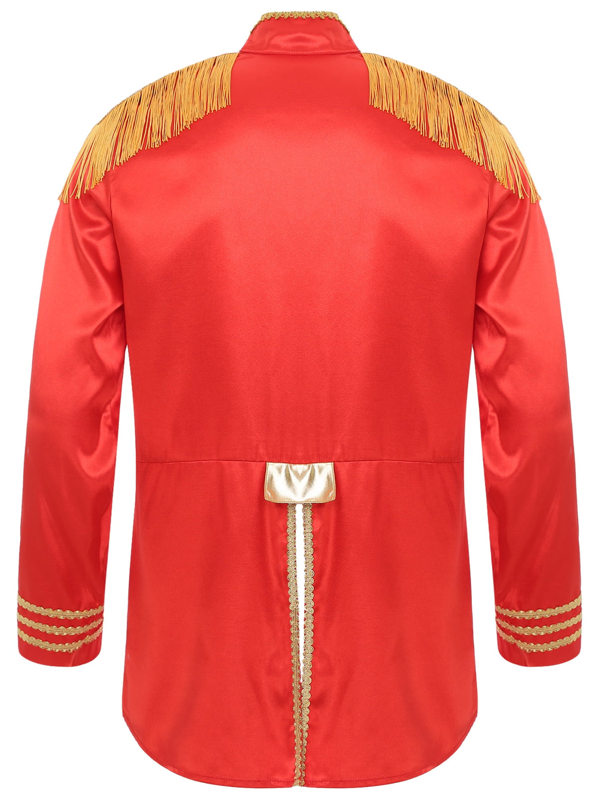 Eandarui Men's Halloween SGT Sergeant Pepper Costume Jacket Fancy Dress Hippie Music Star 1960s Shirt Red S