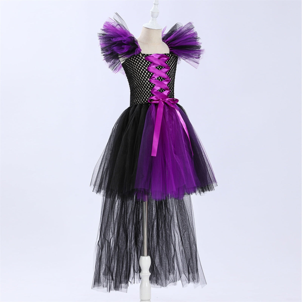HNMKIU Halloween for Girls Toddler Kids Baby Girls Magnificent Witch Halloween Black Gown Fancy Dress Up Cosplay Party Tutu Dress Dresses E - 18-24 Months