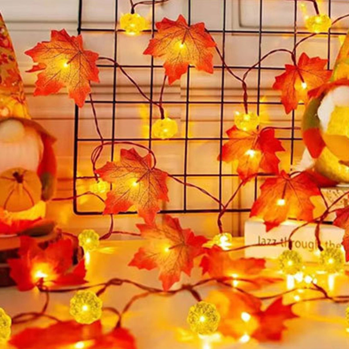 XGFHYJEH Halloween Lights Decorations, Halloween Pumpkins Garland Lights Fall Decoration Ornament, Halloween Decor for Indoor Outdoor Home Outside Yard Lawn Garden Party
