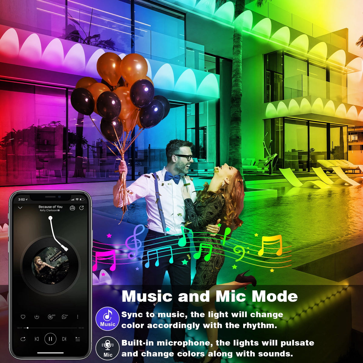 150FT Permanent Outdoor RGB Lights - Waterproof Smart LED Eaves Lights with App/Remote Control, Music Sync & DIY Scenes, Perfect for Christmas, Halloween, Parties & Daily Decor, Ideal for House Roof