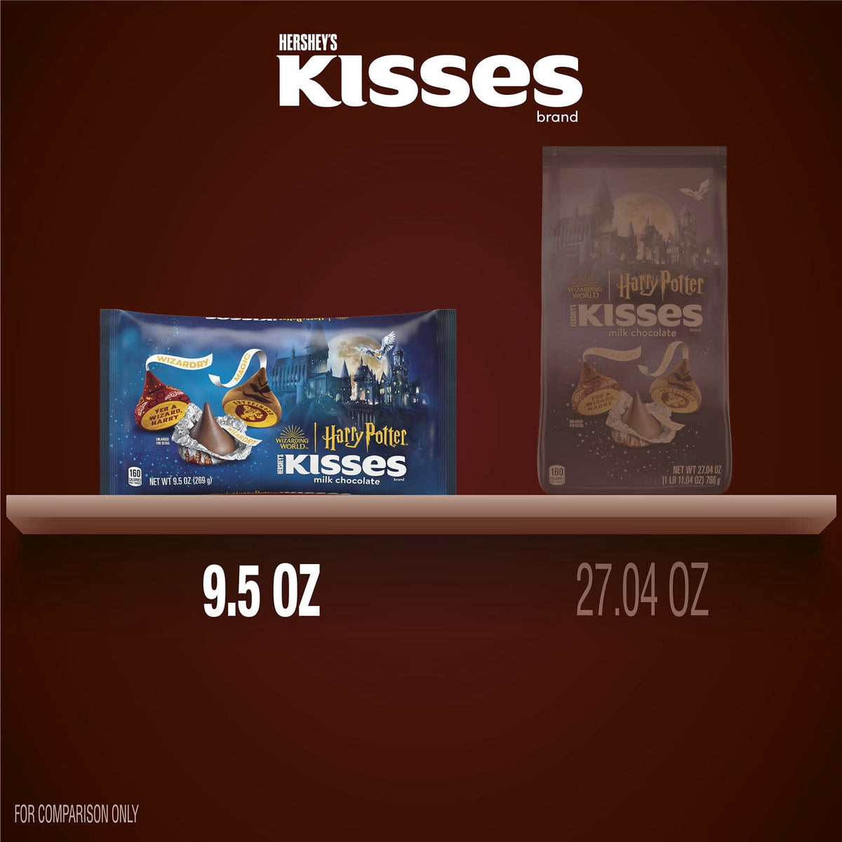 Hershey's Kisses Milk Chocolate Harry Potter™ Halloween Candy, Bag 9.5 oz