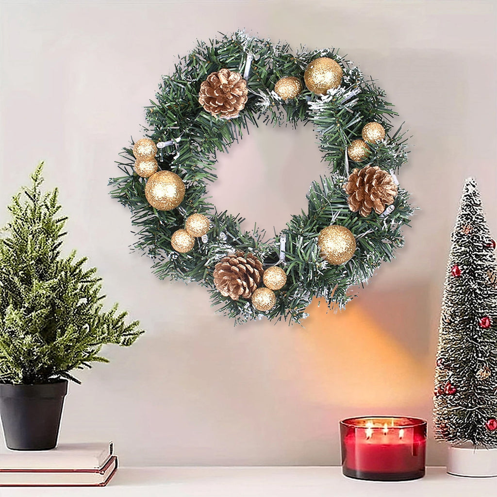 Btomtd Diameter 8" Pumpkin Skull Wreath Halloween Decor Acrylic Round Disk Hanging Ornament with Garland for Front Door Window, A