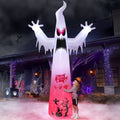 Ayieyill 10FT Halloween Inflatables Blow up LED Giant Red Ghost for Outdoor Halloween Yard Inflatables Garden Yard Lawn