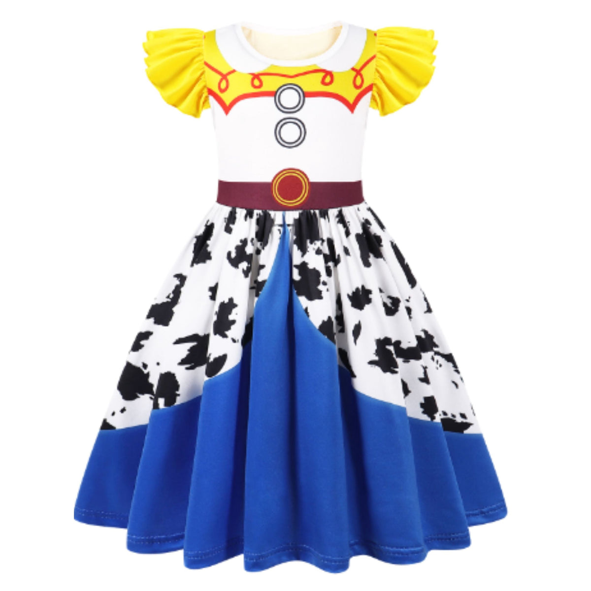 Benylion Girls Cowgirl Costume Summer Dress Toddler Princess Dress up for Kids Birthday Outfits Halloween Role Play Clothes for 3-4 Years