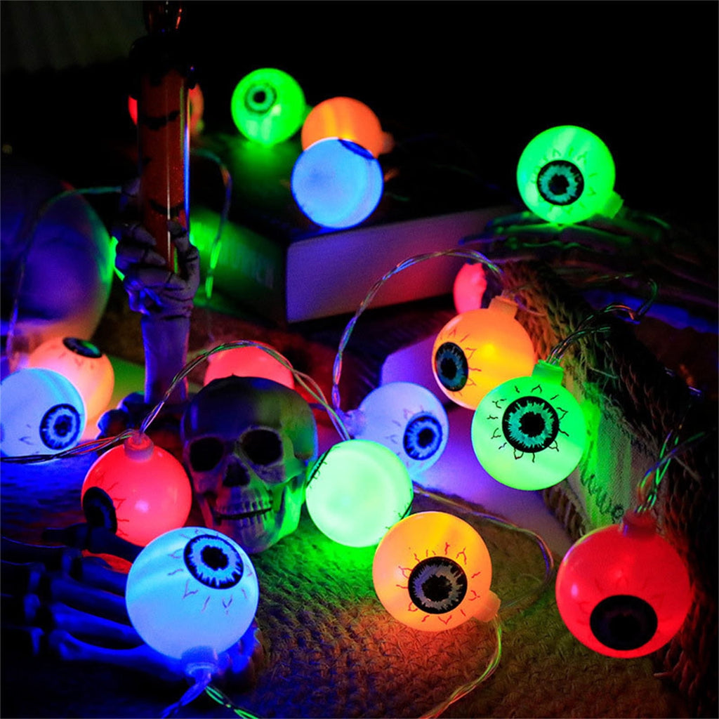 Btomtd 118.11 inch 20 LED Halloween String Light Outdoor Indoor Decorative Light for Yard Home Party Decorations for Bush Fence Porch and Tree Lighting, Multicolor