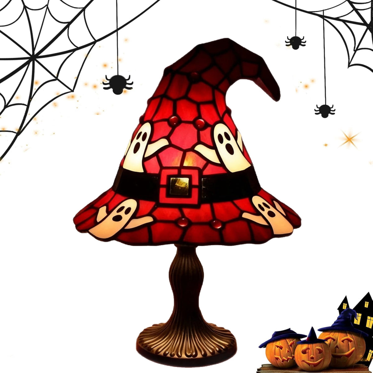 Ghost Night Light Halloween Decorations Bedside Night Light with Tap Control, Dimmable Nursery Decor Lamp, Fun Ghost Gift for K*ids, Halloween Room Decor, Ghost Lamp