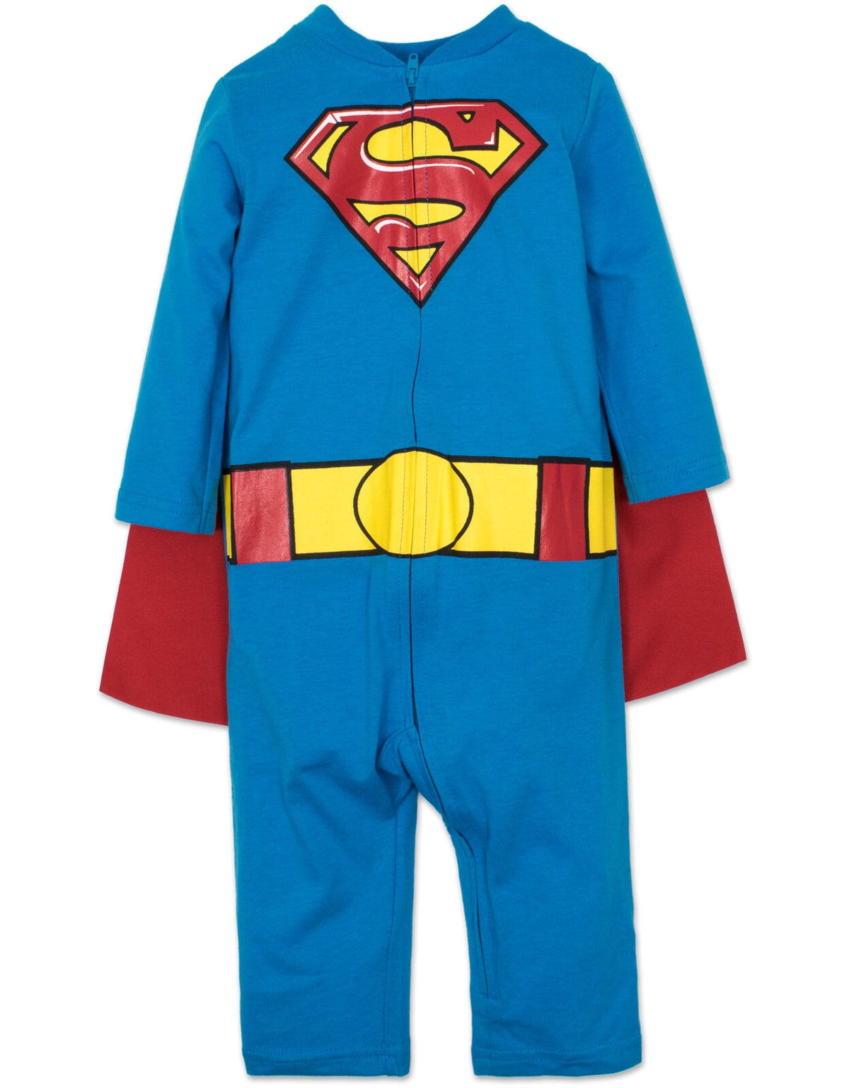 DC Comics Justice League Toddler Boy or Girl Cosplay One Piece Coverall with Cape Batman Black