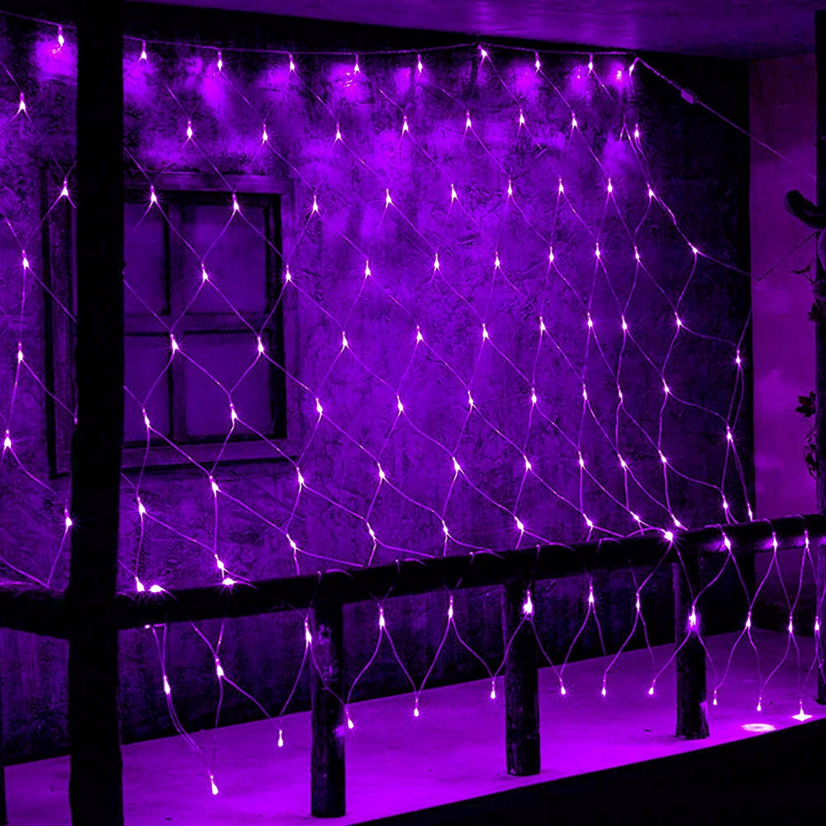 Dazzle Bright Christmas Net Lights, 360 LED 12FT x 5 FT Transparent Wire Waterproof Connectable String Lights with 8 Modes Christmas Outdoor Lights for Bushes Garden Party Holiday Decoration (Green)