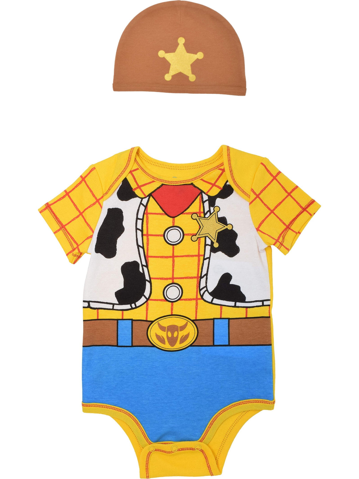 Disney Winnie the Pooh Baby Boy or Girl 2-Piece Cosplay Bodysuit and Hat Set Light Blue Eeyore