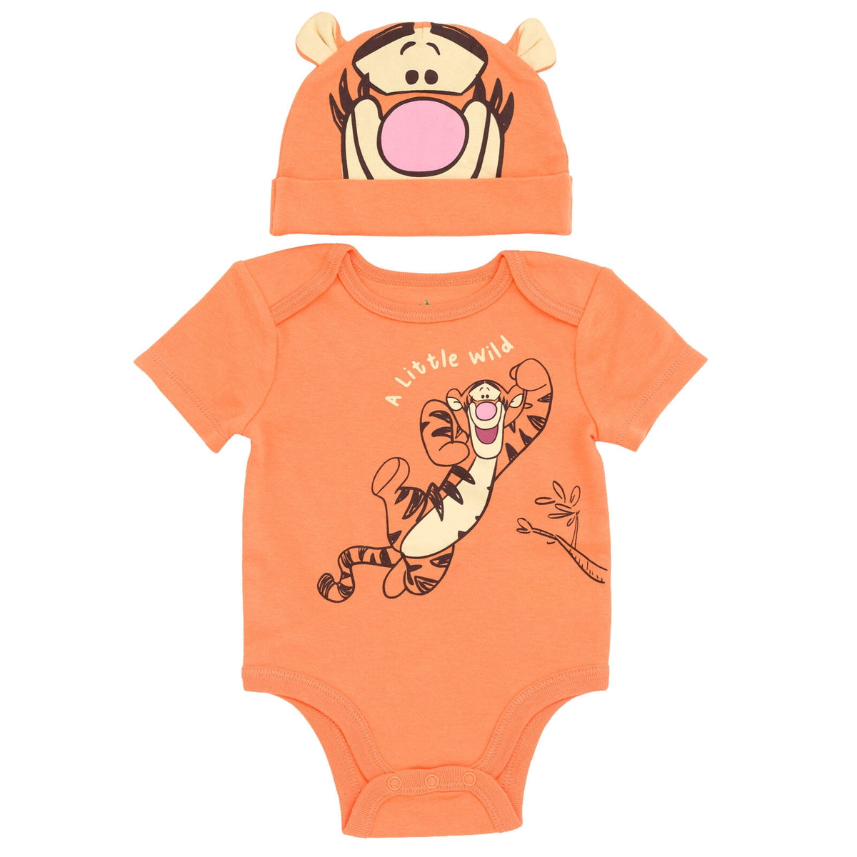 Disney Winnie the Pooh Baby Boy or Girl 2-Piece Cosplay Bodysuit and Hat Set Light Blue Eeyore