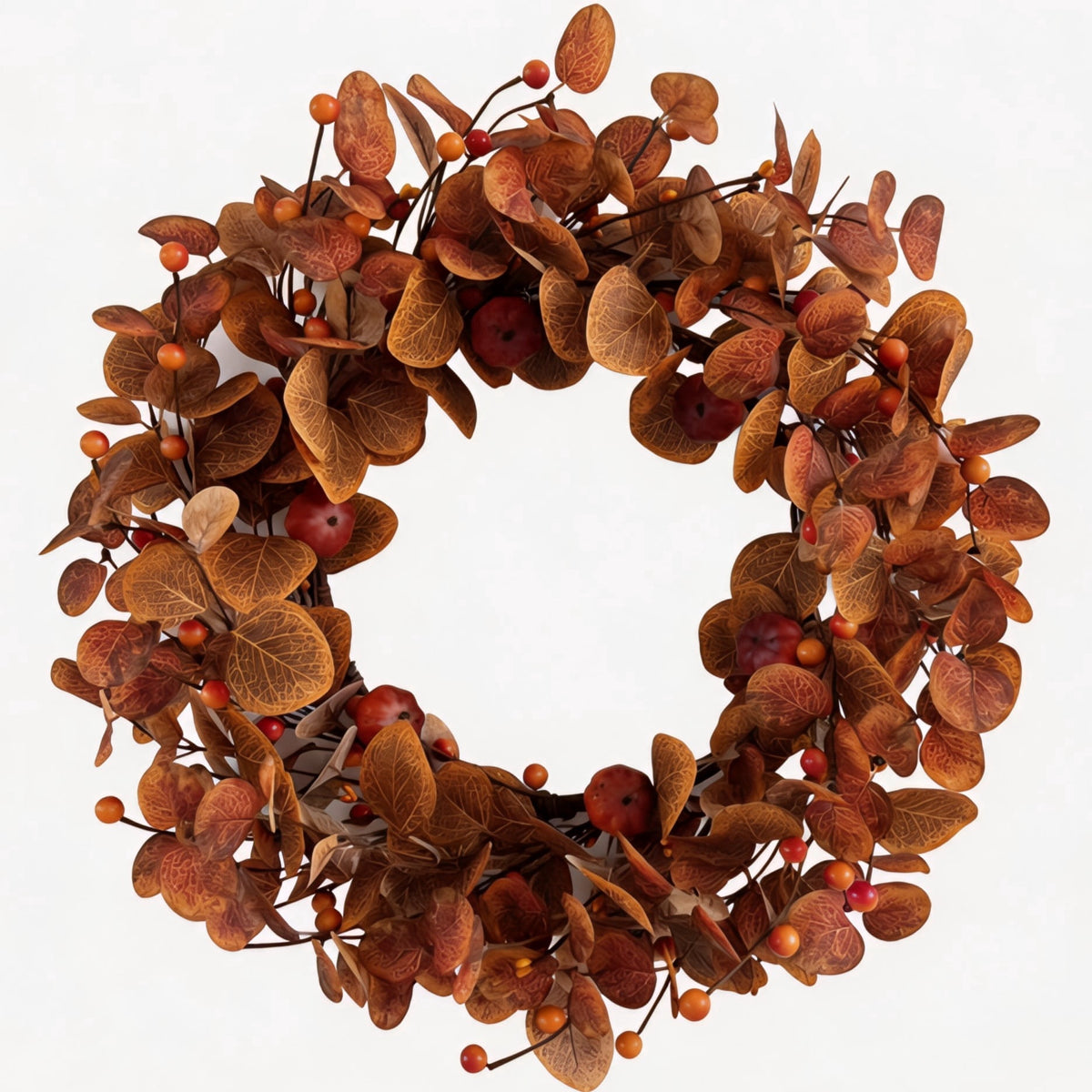 Fall Wreath Pumpkin Wreath for Front Door with Maple Leaves Harvest Wreath for Door Window Porch Thanksgiving Halloween Decor 20 Inch