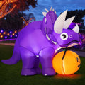 GOOSH Halloween Inflatable 5 FT Halloween Dinosaur Inflatable, Inflatable Halloween Dinosaur Halloween Dinosaur Decorations with LED Lights, Halloween Decorations Inflatables Clearance for Holiday