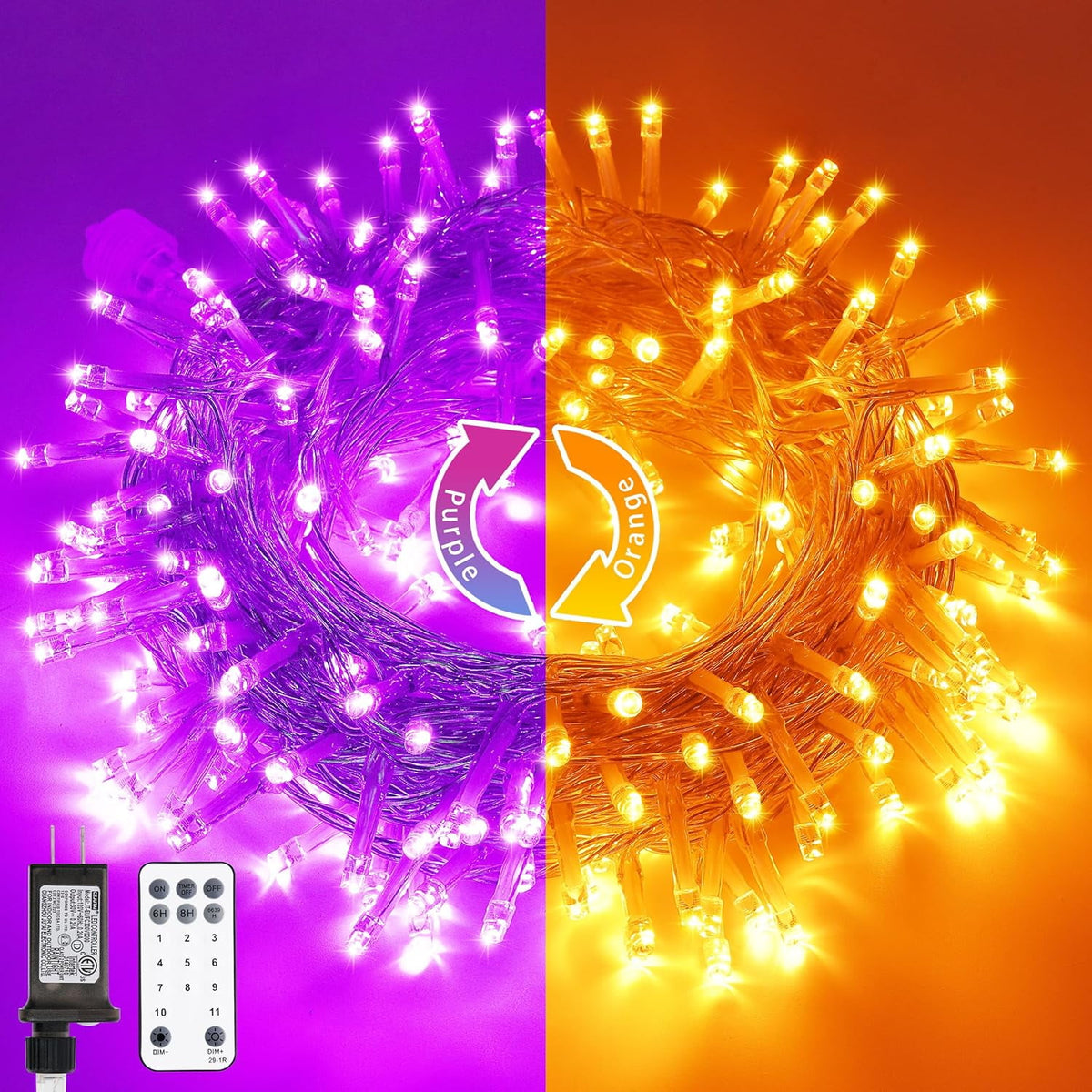 JMEXSUSS 200 LED Christmas Lights Indoor Outdoor, Connectable Warm White Christmas Tree Lights Clear Wire, 66 Ft Twinkle Fairy String Lights Plug in for Bedroom Wedding Christmas Tree Decorations