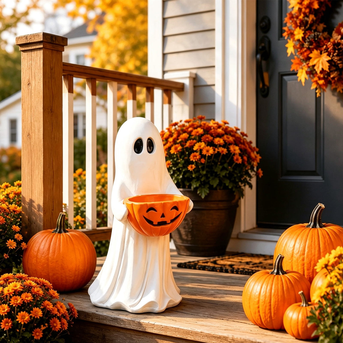 Ghost Night Light Halloween Decorations Bedside Night Light with Tap Control, Dimmable Nursery Decor Lamp, Fun Ghost Gift for K*ids, Halloween Room Decor, Ghost Lamp