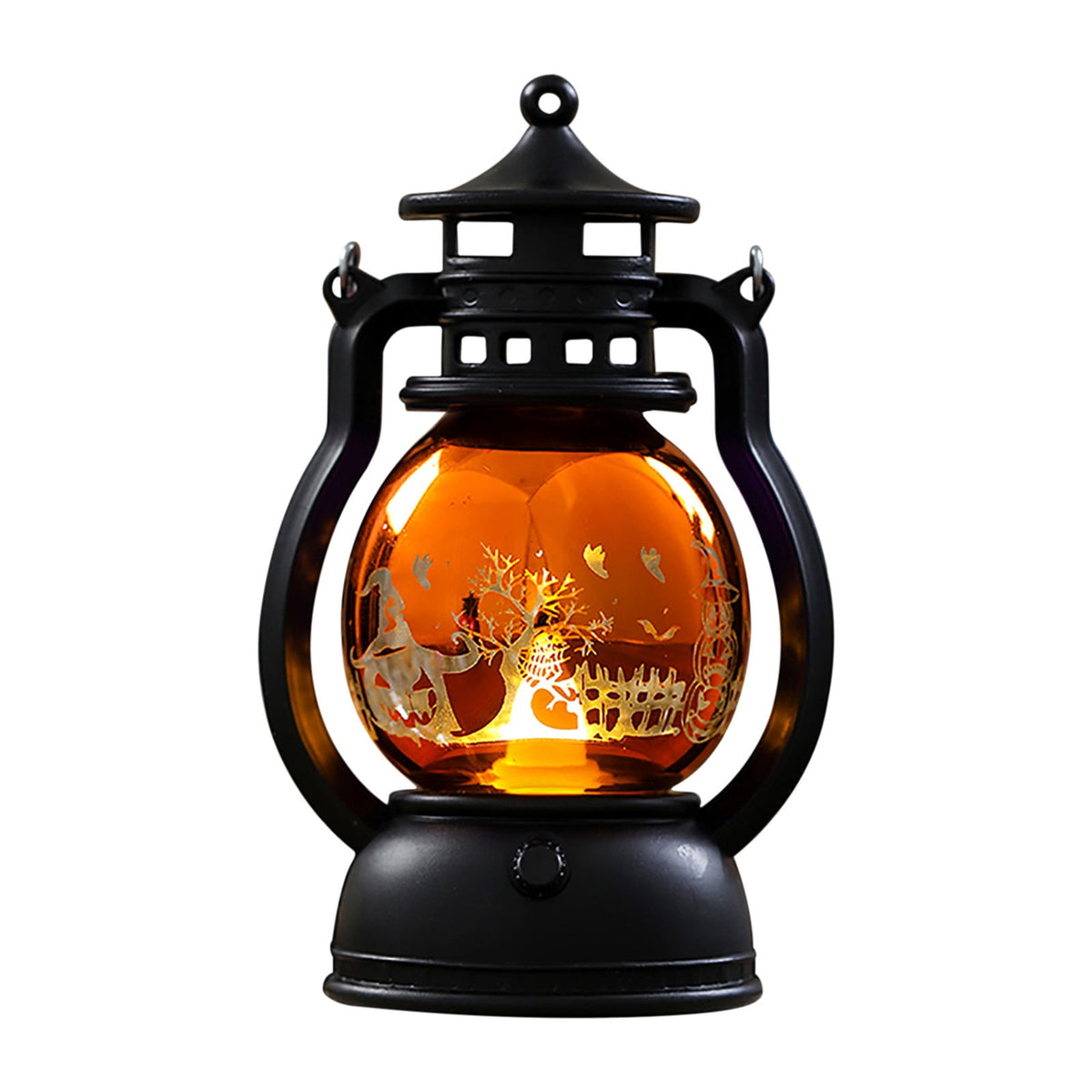 Halloween Oil Lamp Outdoor Lights, Flickering Flame Solar Lanterns Lights Outdoor Waterproof, Hanging Lantern Decorative, Solar Powered Lanterns for Yard Patio Path Tree Garden Decor