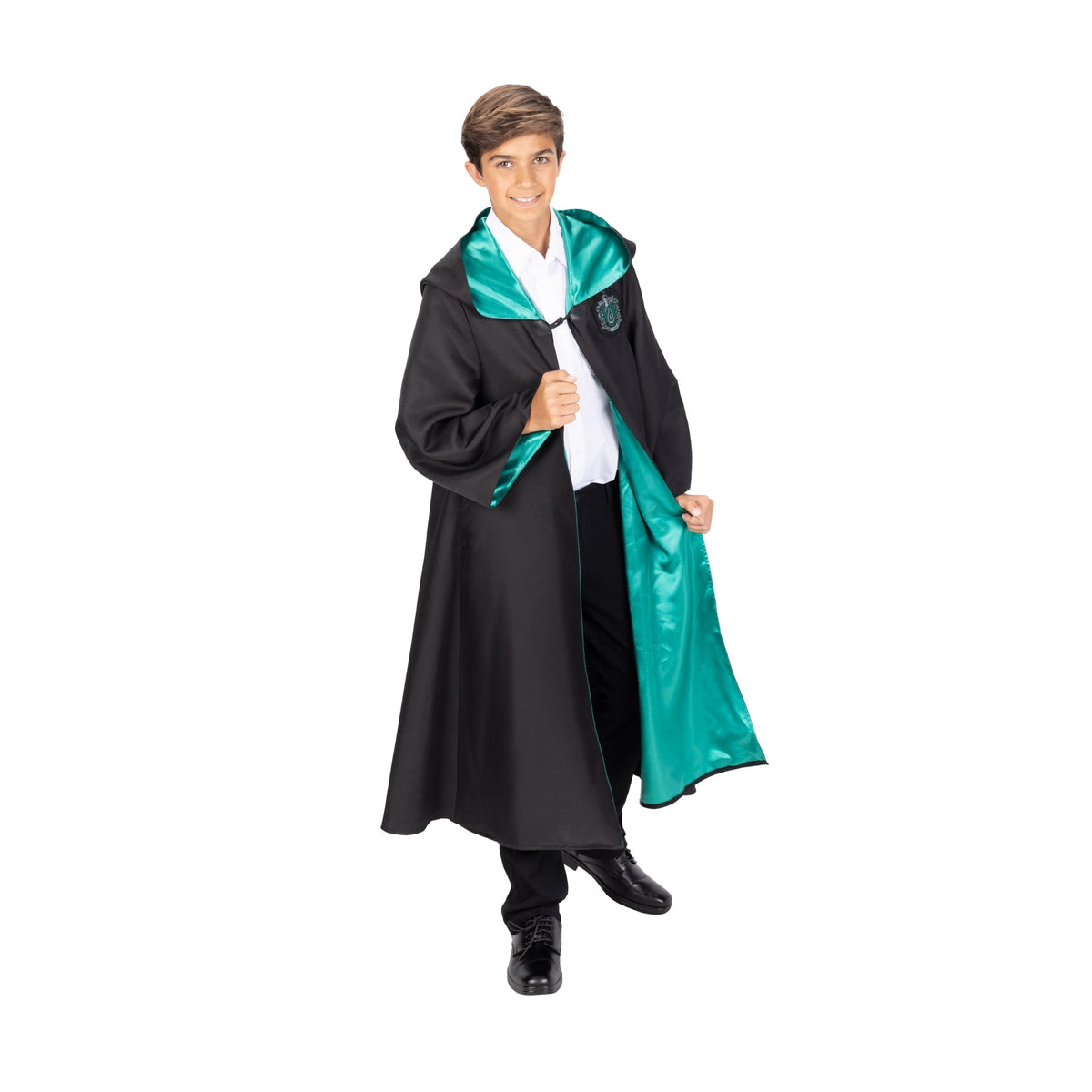 Harry Potter Boys or Girls Premium Hogwarts Slytherin Cosplay Robe, Size L/XL