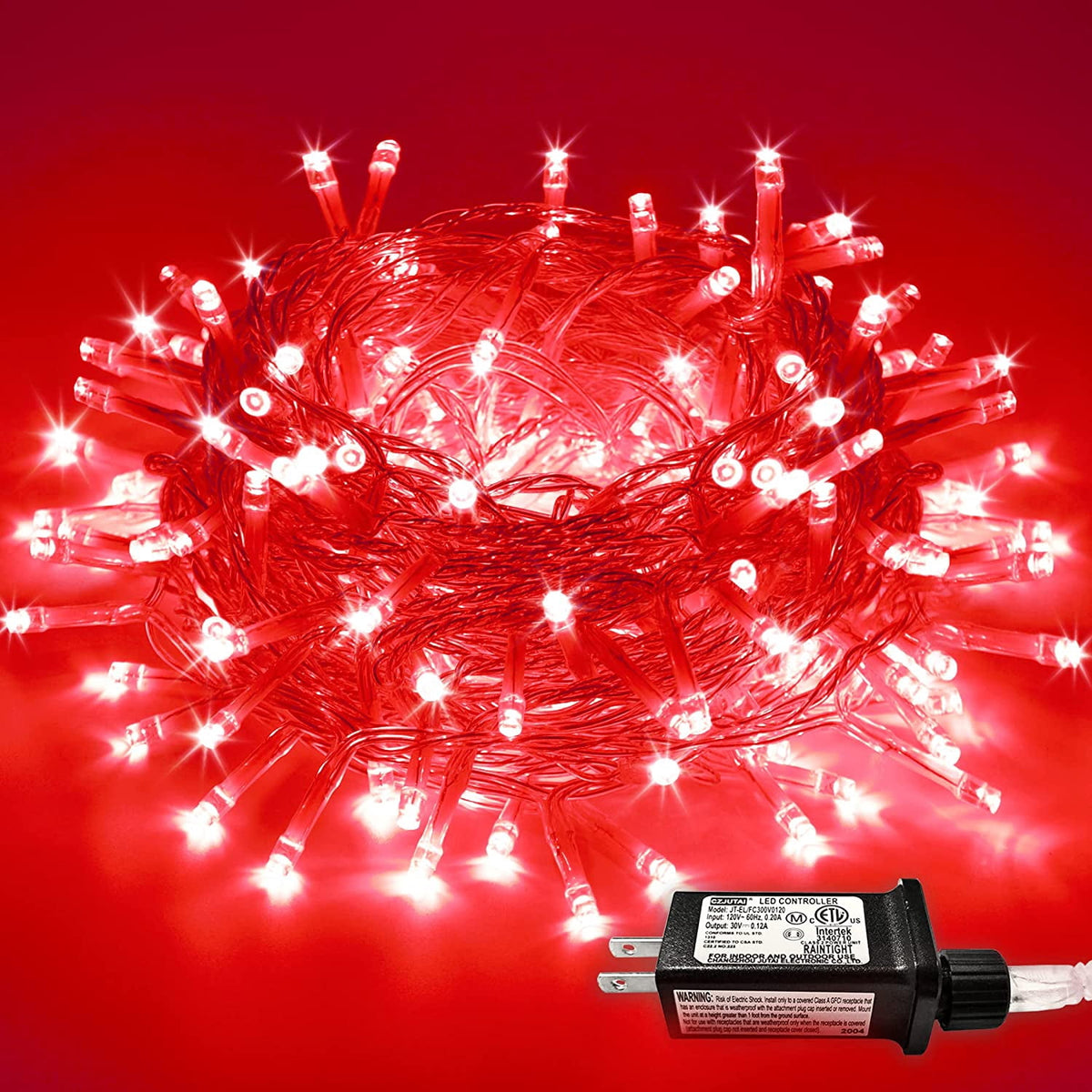JMEXSUSS 200 LED Christmas Lights Indoor Outdoor, Connectable Warm White Christmas Tree Lights Clear Wire, 66 Ft Twinkle Fairy String Lights Plug in for Bedroom Wedding Christmas Tree Decorations