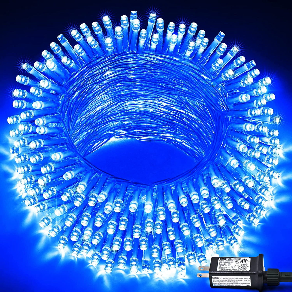 JMEXSUSS 33ft 100 LED White Christmas Lights, 8 Modes Connectable Clear Wire Twinkle Fairy String Lights Indoor, Plug-in Christmas String Lights Outdoor Waterproof for Christmas Wedding Party Tree