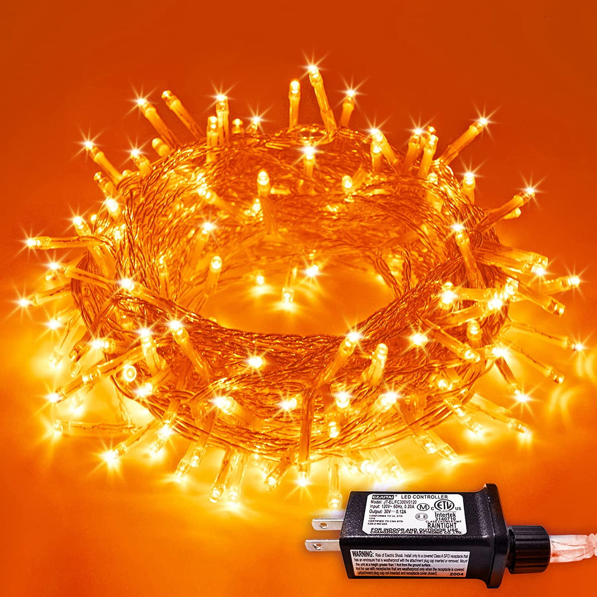 JMEXSUSS 200 LED Christmas Lights Indoor Outdoor, Connectable Warm White Christmas Tree Lights Clear Wire, 66 Ft Twinkle Fairy String Lights Plug in for Bedroom Wedding Christmas Tree Decorations