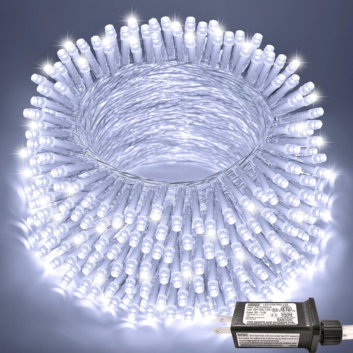 JMEXSUSS 200 LED Christmas Lights Indoor Outdoor, Connectable Warm White Christmas Tree Lights Clear Wire, 66 Ft Twinkle Fairy String Lights Plug in for Bedroom Wedding Christmas Tree Decorations