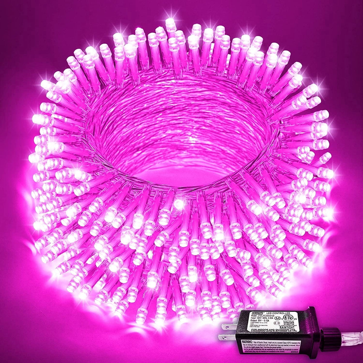 JMEXSUSS 200 LED Christmas Lights Indoor Outdoor, Connectable Warm White Christmas Tree Lights Clear Wire, 66 Ft Twinkle Fairy String Lights Plug in for Bedroom Wedding Christmas Tree Decorations