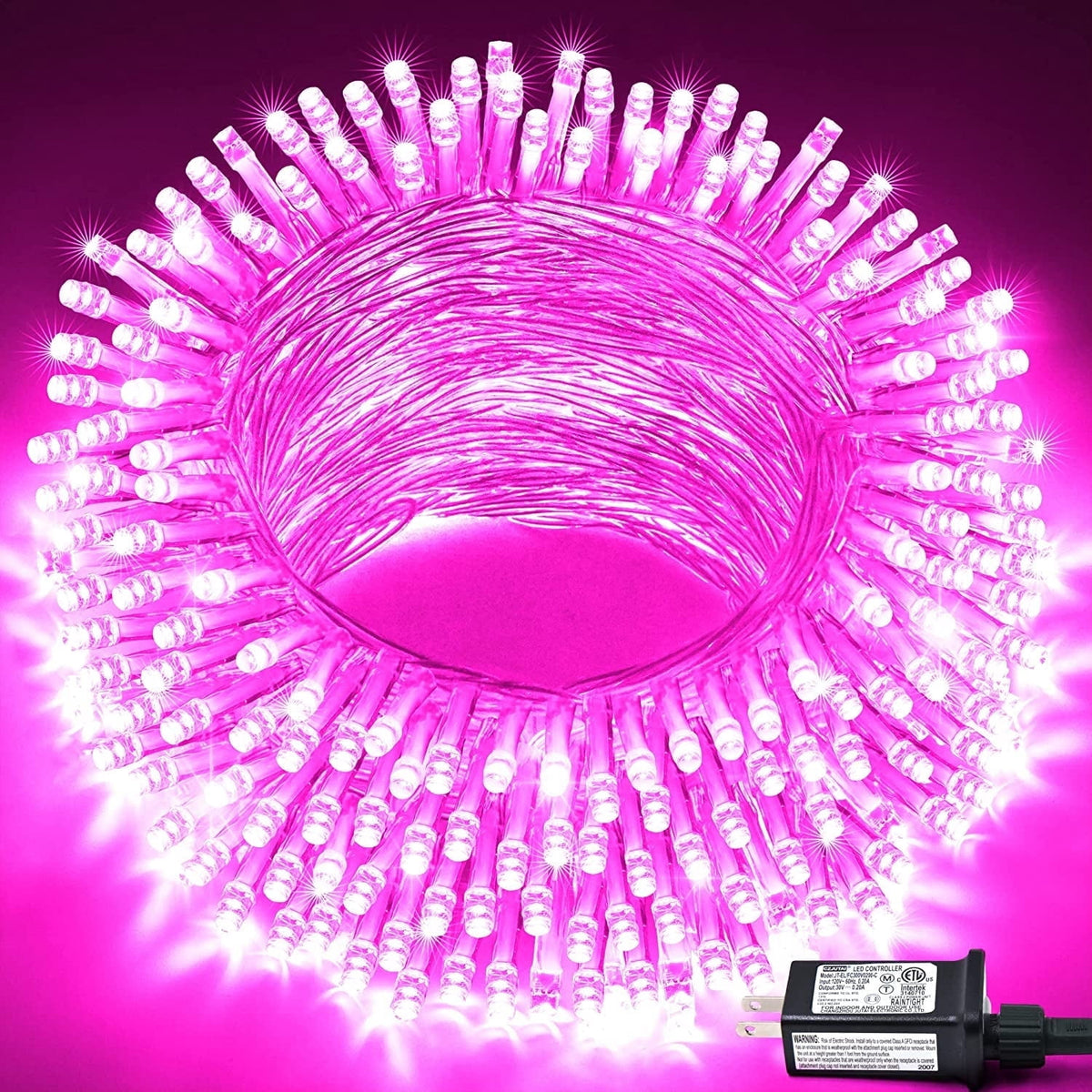 JMEXSUSS 33ft 100 LED White Christmas Lights, 8 Modes Connectable Clear Wire Twinkle Fairy String Lights Indoor, Plug-in Christmas String Lights Outdoor Waterproof for Christmas Wedding Party Tree