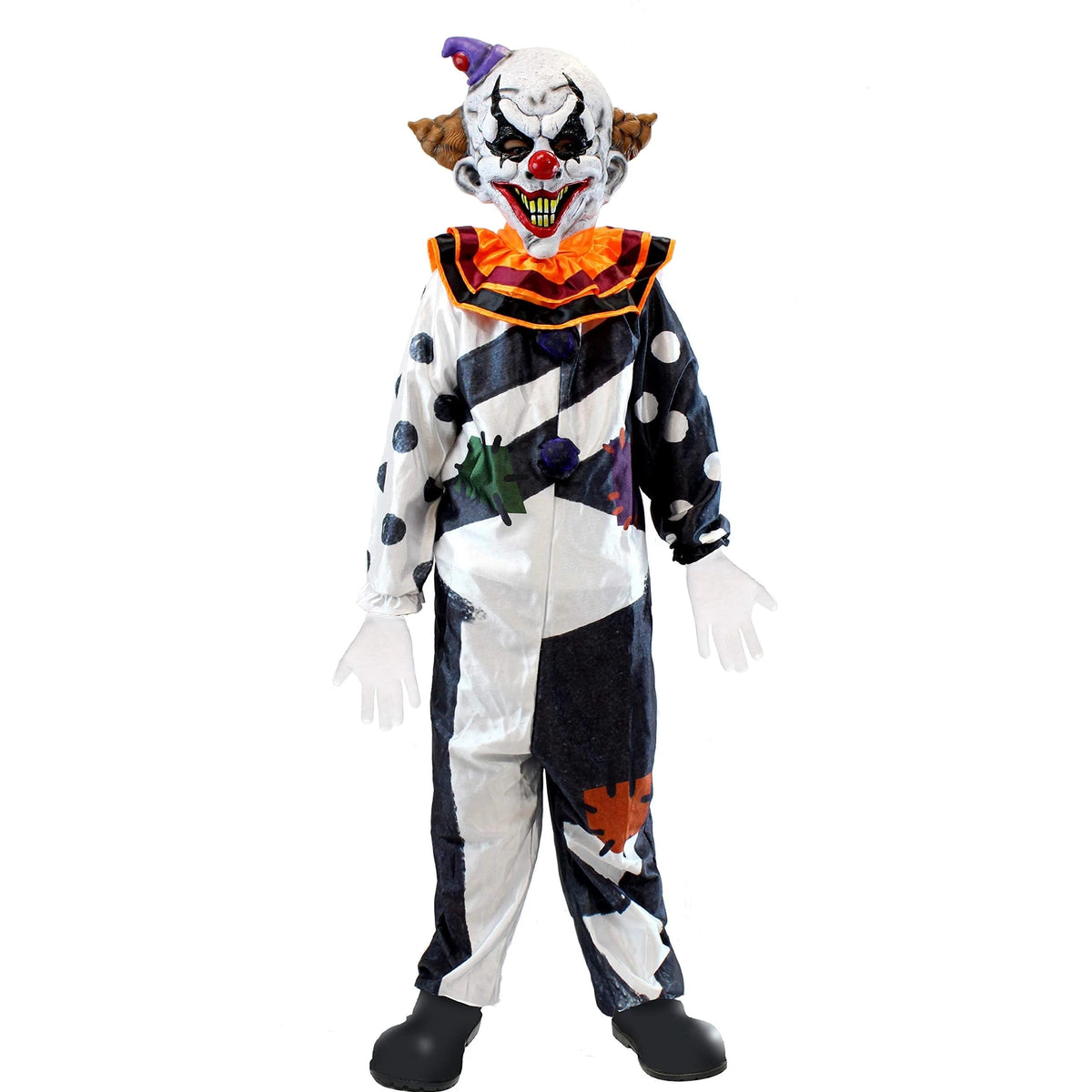 Joyfy Scary Clown Costume for Men Adult Halloween Costumes Killer Clown Halloween Outfit Set Fancy Dress Cosplay