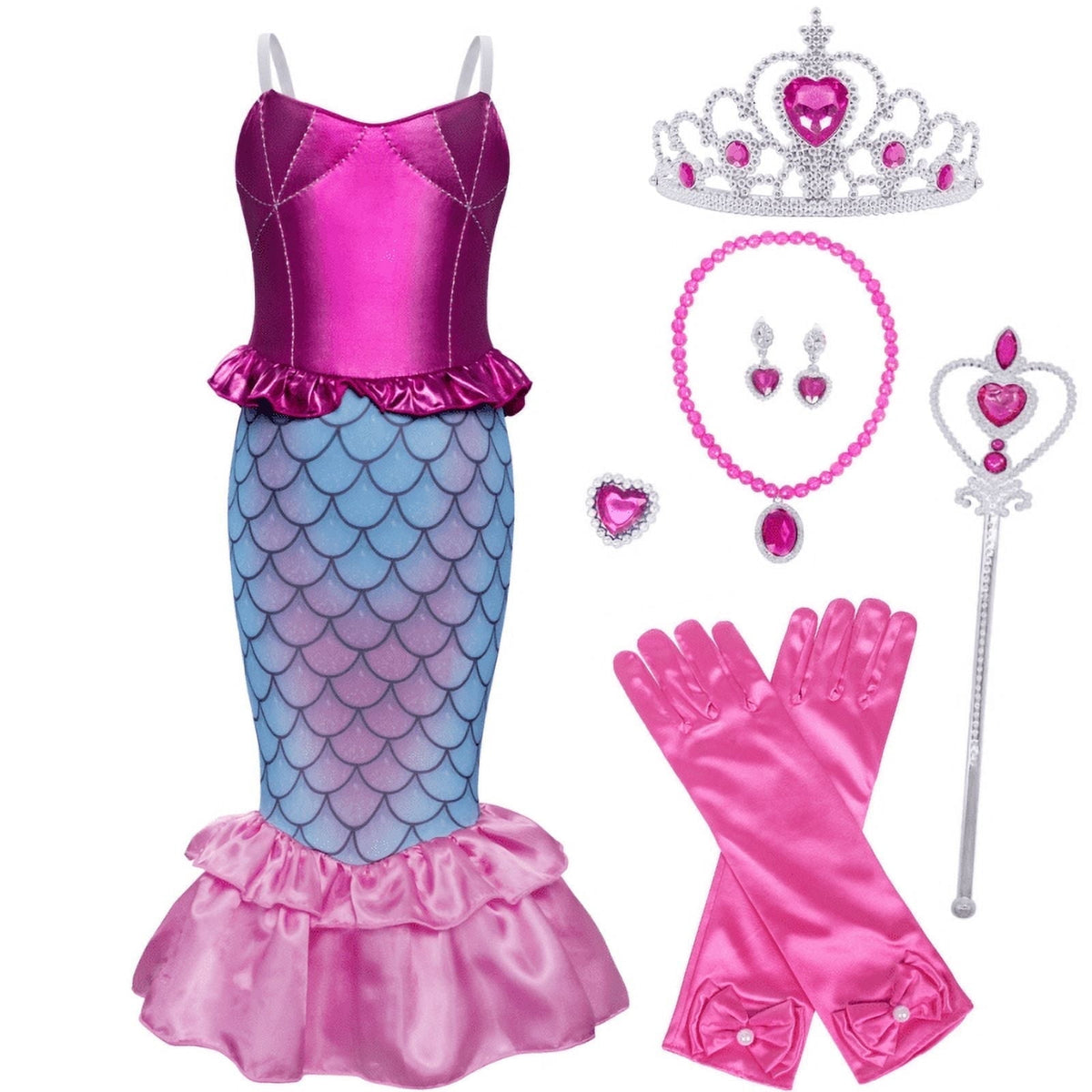 Jurebecia Princess Tutu Dress Girls Halloween Costume Color Led Light up for Birthday Party Kids 4T,3-4Years