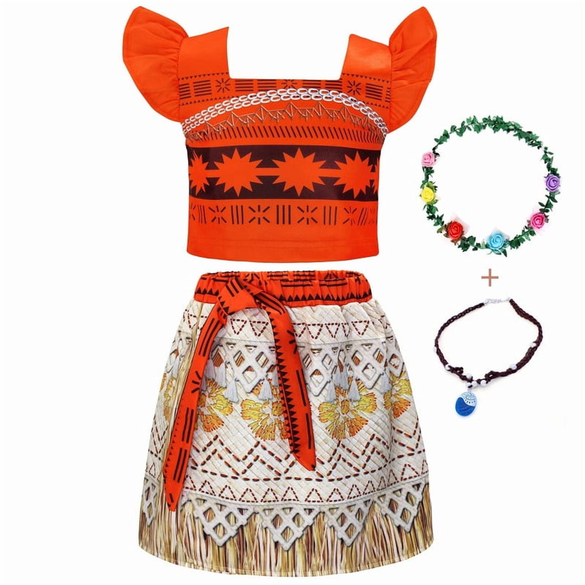 Jurebecia Princess Costume for Girls Dress Halloween Cosplay Outfits Birthday Fancy Tween Dress with Accessories 130 cm 7-8 Years