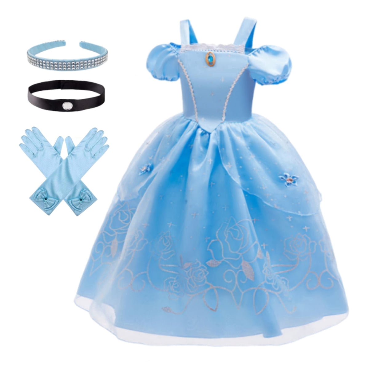 LOEL Girls Princess Dress Fairy Pink Dress Christmas Birthday Dress Up