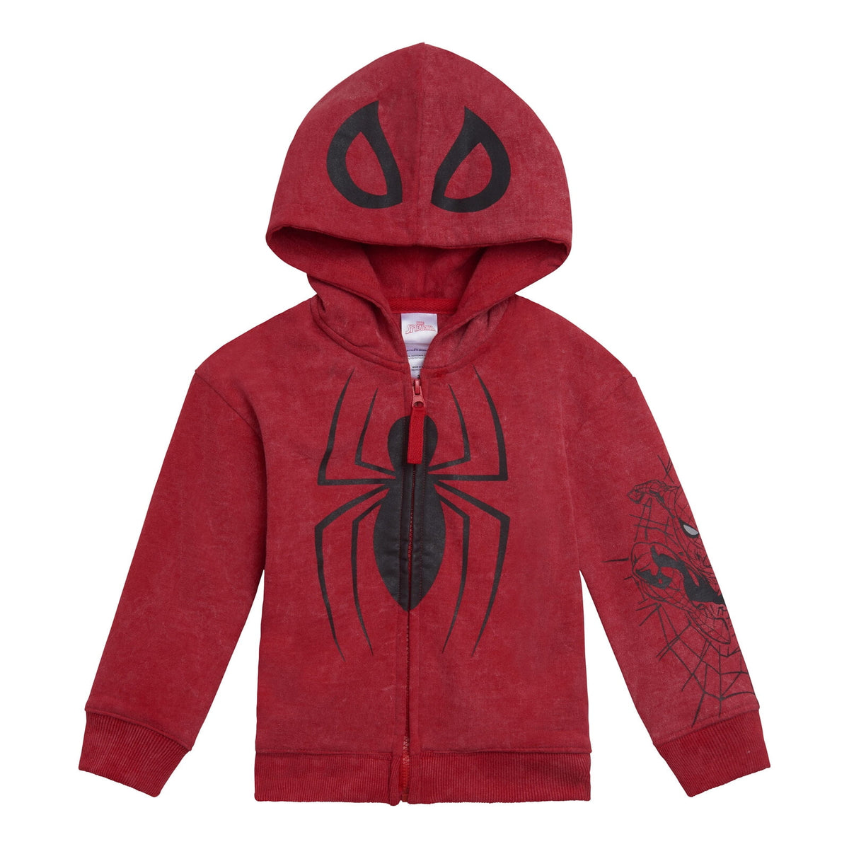 Marvel Spider-Man Adult Men or Women Cosplay Fleece Zip-Up Hoodie Miles Morales Charcoal