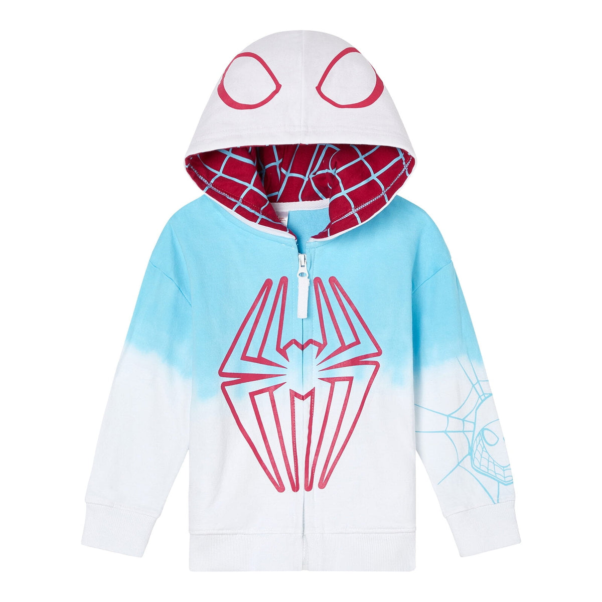 Marvel Spider-Man Adult Men or Women Cosplay Fleece Zip-Up Hoodie Miles Morales Charcoal