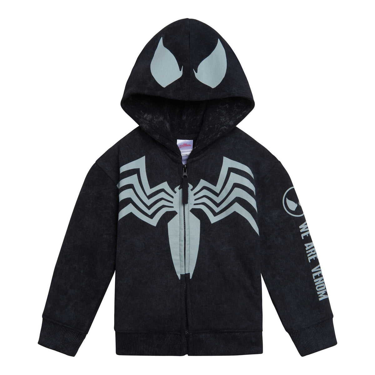 Marvel Spider-Man Little Boys' Cosplay Fleece Zip-Up Hoodie Miles Morales Black
