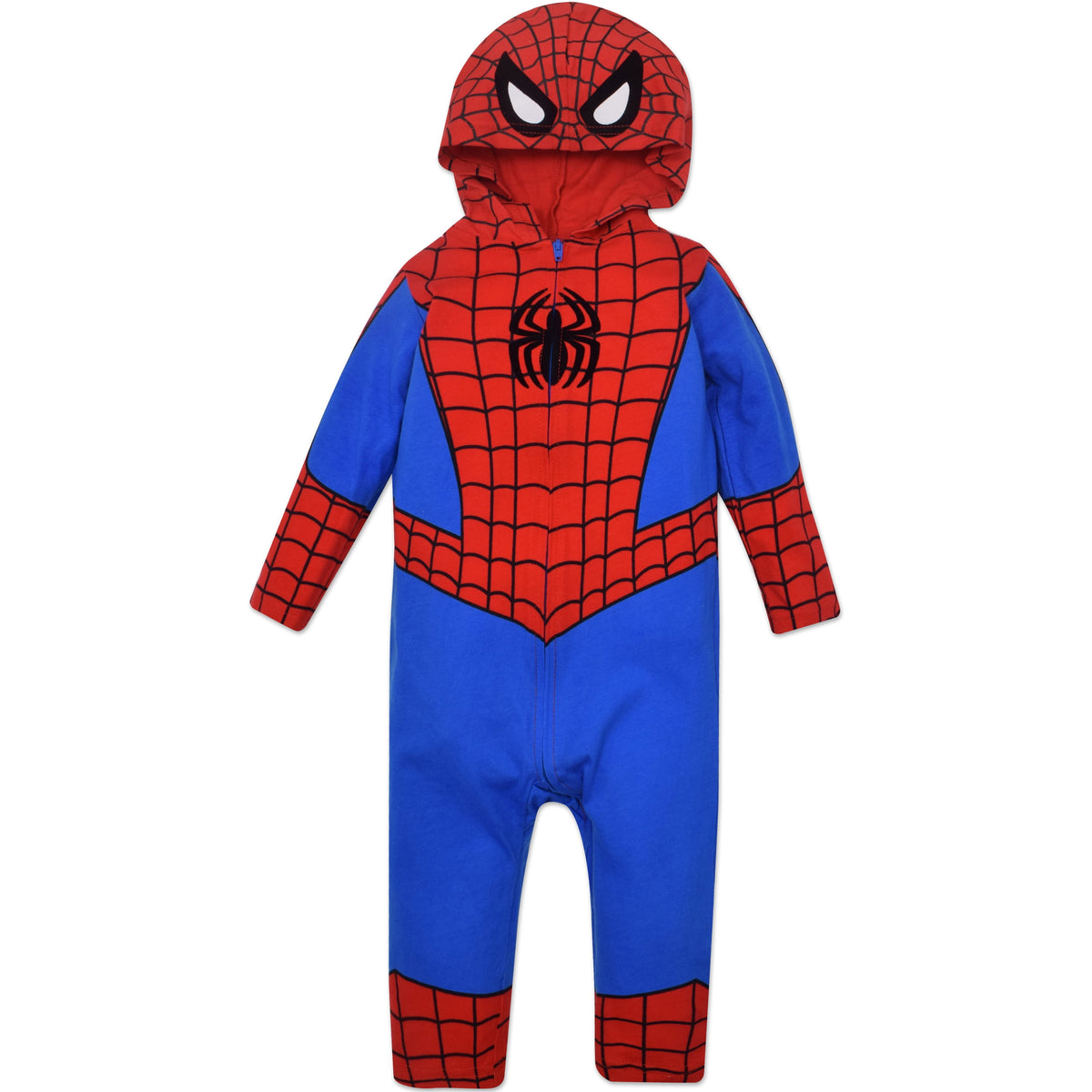 Marvel Avengers Spiderman Baby Boys' Zip-Up Hooded Costume Coverall (18M)