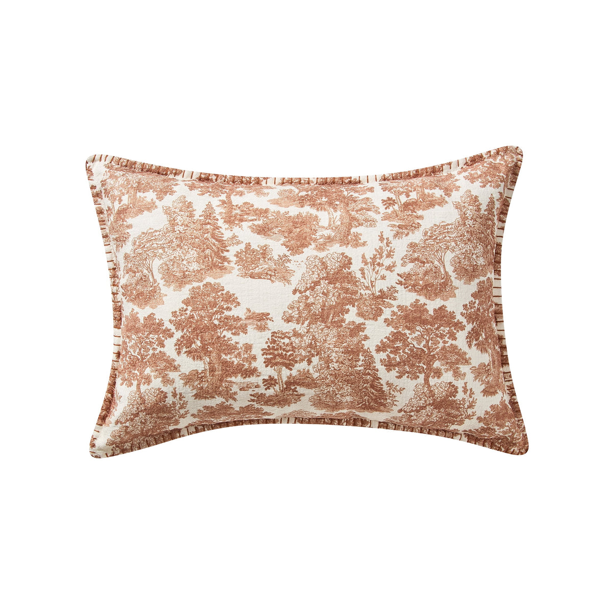 My Texas House Halloween Forest Toile Rust Oblong Decorative Pillow, 14" x 20"